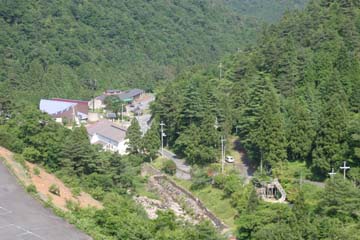 酒呑童子の里を上から見た画像