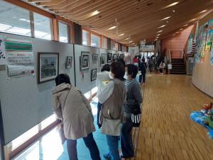 切り花コーナーの作品展示の様子です