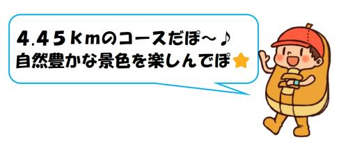 4.45㎞のコースだぽ～