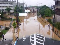 城前の浸水状況写真