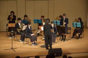 夜久野学園音楽部の演奏の様子です