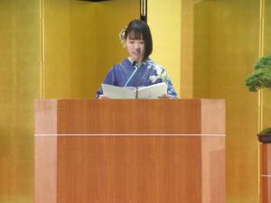 二十歳を祝う会式典の様子_二十歳の主張2