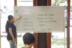 講師がホワイトボードで説明をしている様子です。