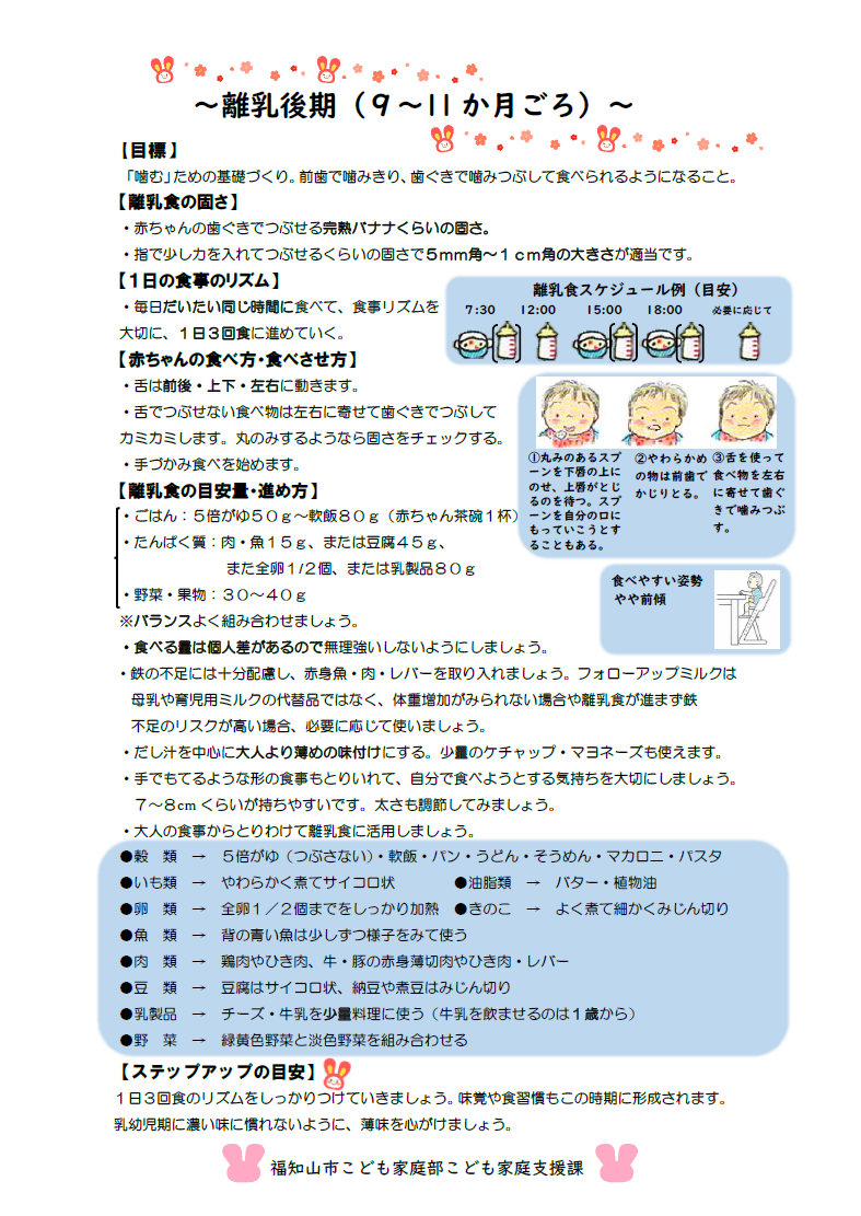 離乳食を進めてみよう！9～11か月頃