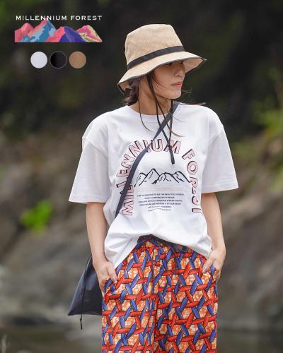 ミレニアムフォレストTシャツ着用イメージ　ホワイト