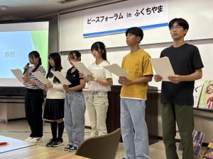 学習報告する高校生(長崎)