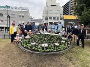 花時計の花の植替え（完成の写真）