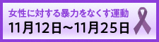 「女性に対する暴力をなくす運動」バナー