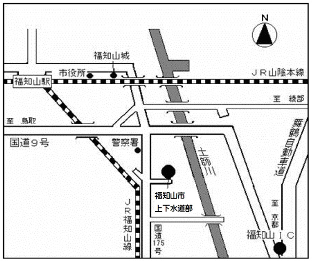 上下水道部庁舎地図の画像