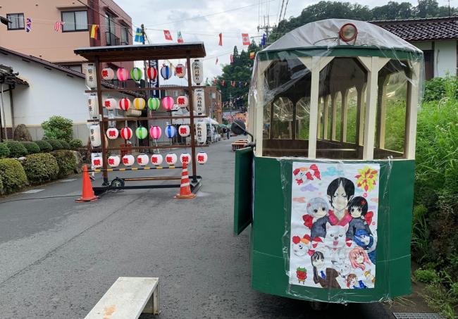 蓼原水無月祭りの手づくり電車