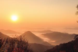 鬼嶽稲荷神社から見た大江山の雲海